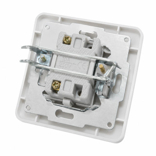 Interruptor de Parede de Encastrar 250V (Branco / Creme) - Image 2