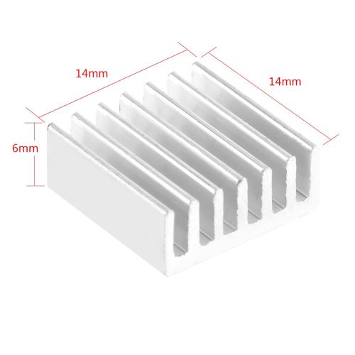 Micro Dissipador de Calor 14 x 14 x 6 mm