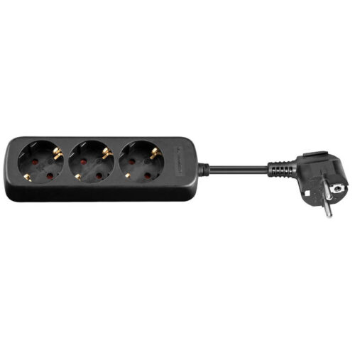 Extensão preta 3 tomadas (1.5 mts)