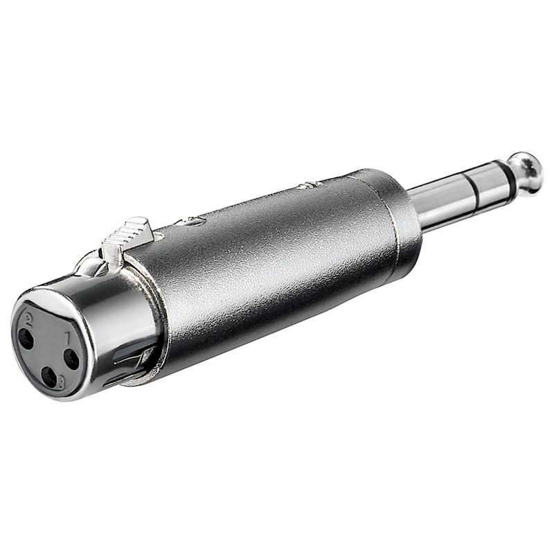 Adaptador XLR Fêmea - Jack 6.35mm Macho Stereo