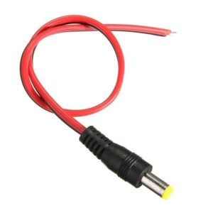 Ficha DC Macho 5.5 x 2.1 mm c/ cabo