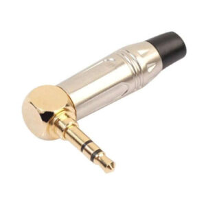 Ficha Jack 3.5mm Metálica Curva de Cobre Puro (alta qualidade)