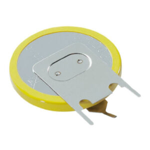 Batería de litio vertical de 3 pines CR2032 de 3 V para circuito integrado