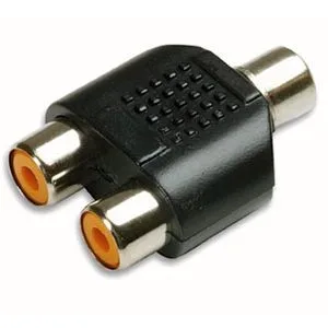 Adaptador de Audio 2 RCA Hembra a 1 RCA Hembra