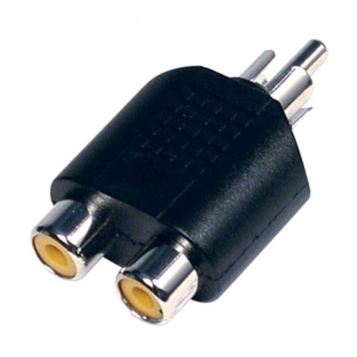 Adaptador de Áudio 2x Rca Fêmea - 1x RCA Macho