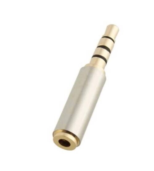 Adaptador Jack 3.5mm Macho p/ Jack 2.5 Fêmea - 4 contactos (Microfone)