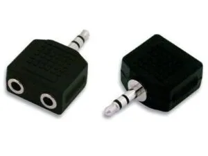 Adaptador Stereo Jack 3.5mm 1 x Macho / 2 x Fêmea