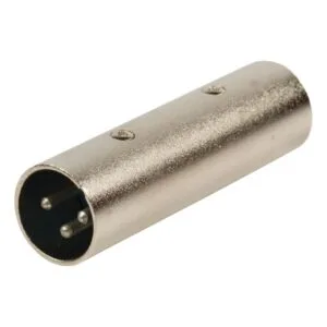 Adaptador Unión XLR 3 Pines Macho/Macho