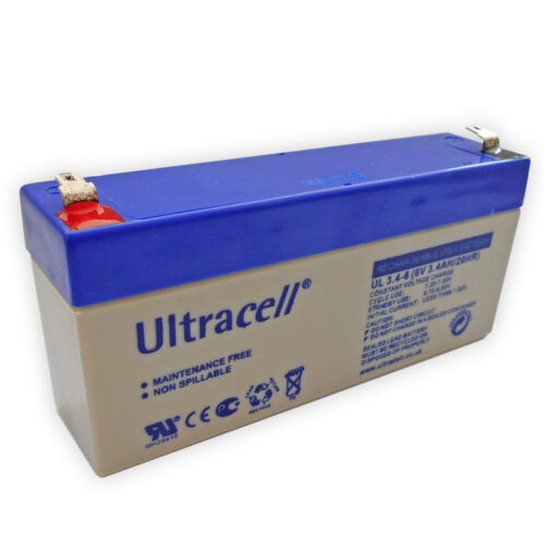 Bateria Chumbo 6V 3.4Ah (134 x 34 x 60mm) - Ultracell