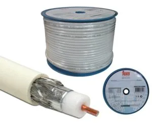 Bobine Cabo Coaxial RG6 Branco (100 mts) - TEKA
