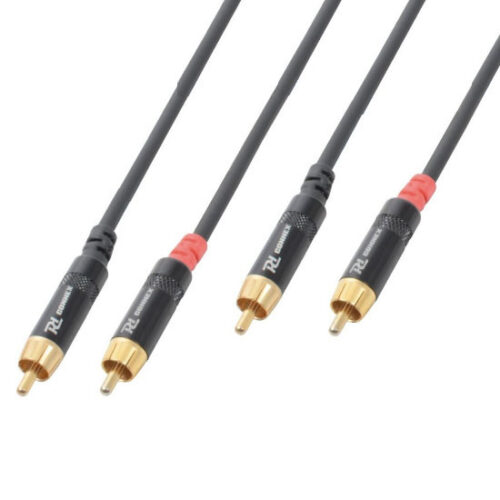 Cabo 2 RCA Macho - 2 RCA Macho 1.5 mts (Profissional) - Power Dynamics CONNEX