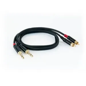 Cable 2x Jack 6.35mm / 2x RCA (Alta Calidad) 1 metro - Master Audio