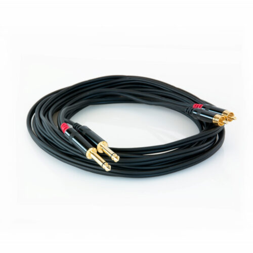 Cabo 2x Jack 6.35mm / 2x RCA (Alta Qualidade) 5 metros - Master Audio