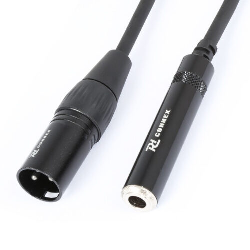 Cabo Adaptador XLR Macho - Jack 6.35mm Femea (15cm) - POWER DYNAMICS CONNEX