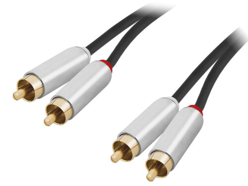 Cabo Audio 2x RCA Macho / Macho Cobre Premium - 2.5 metros