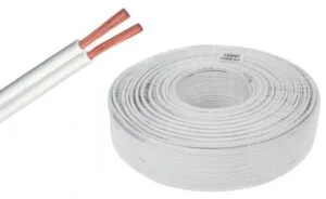 Cable de altavoz blanco 2X 2.50 mm (metro)