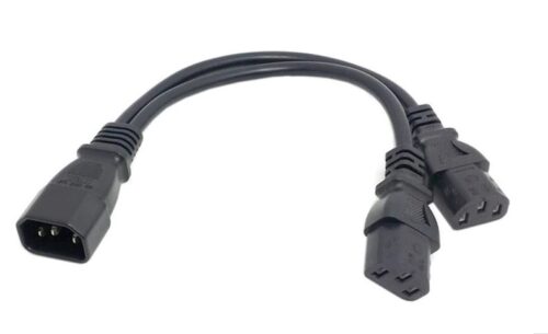 Cabo de Alimentação Y Splitter 1xC14-2xC13 – 25 cm