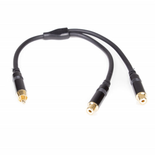 Cabo Divisor 2x RCA Fêmea - 1x RCA Macho 30cm