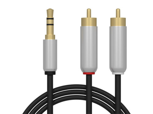 Cabo Jack 3.5mm Macho - 2x RCA Macho 5 m - qualidade