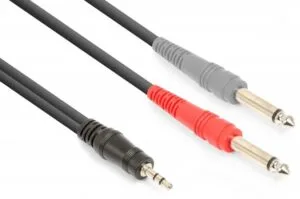 Cable Jack 3.5mm Estéreo / 2x Jack 6.3mm Mono - 1.5 metros