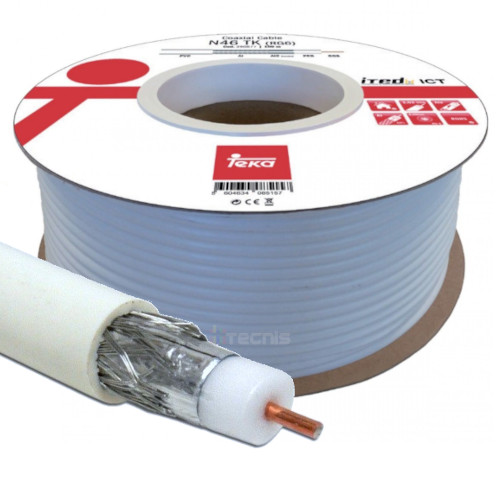 Cabo Coaxial RG6 Branco TEKA (metro)