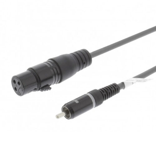 Cabo XLR Fêmea Mono / RCA Macho - 3.0 m