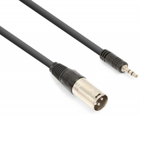 Cabo XLR Macho - Jack 3.5mm Macho Stéreo (50cm) - VONYX