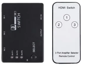 Interruptor HDMI Full HD 3 entradas una salida con control remoto