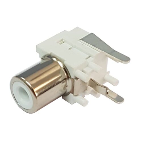 Ficha RCA para Circuito Impresso - Branco