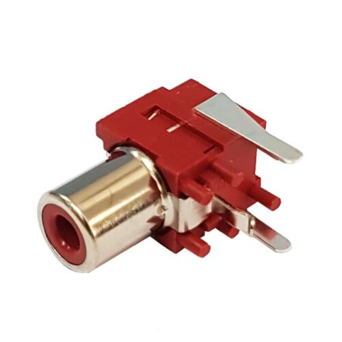 Ficha RCA para Circuito Impresso - Vermelho
