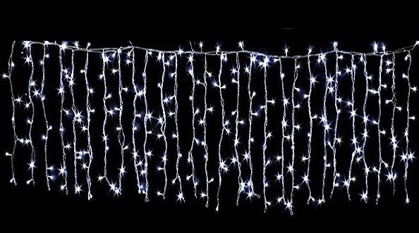 Cortina 48 LEDs (Decoração Natal) Branco - TECNIS - Áudio e Eletrónica