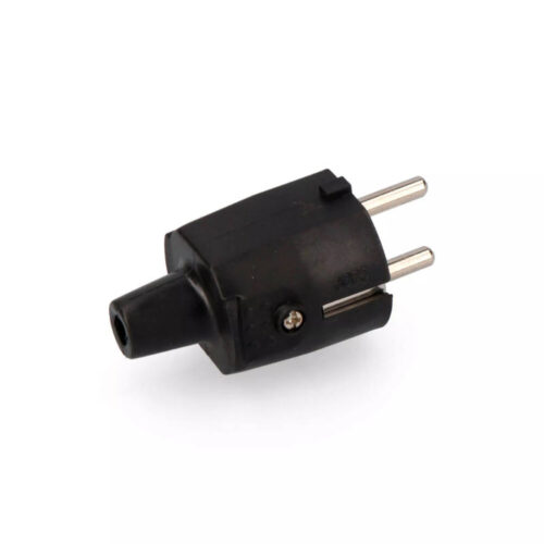 Ficha Alimentação Schuko 220V 16A Macho Borracha