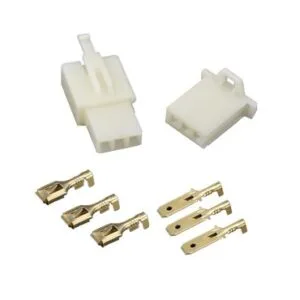 Ficha 3 Pinos 2.8mm Macho e Fêmea c/ Terminais