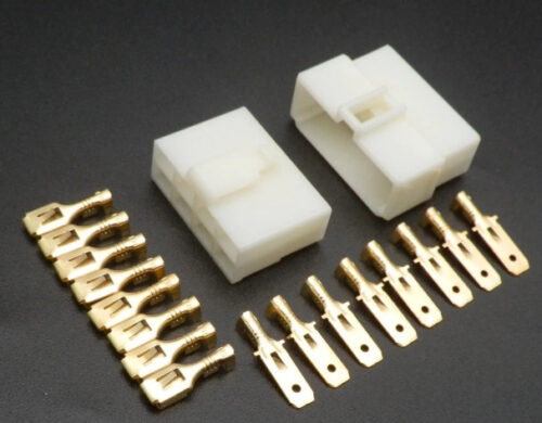 Fichas 8 Pinos 6.3mm Macho e Fêmea c/ terminais