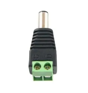 Enchufe/adaptador DC macho 5.5 x 2.1mm tornillo