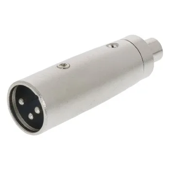 Ficha adaptadora xlr macho - rca femea