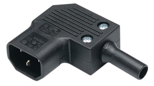 Ficha Alimentação Tripolar Curva Macho (IEC C14) 10A 250V
