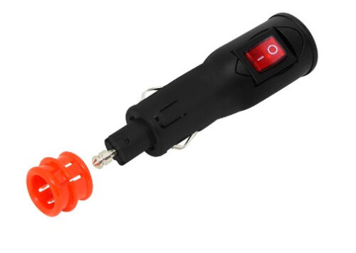 Ficha de Isqueiro Macho c/ Interruptor e adaptador para trator / máquinas