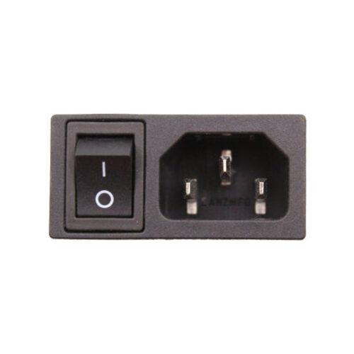 Ficha IEC320 - C14 Tripolar de Painel 10A 250V c/ Interruptor