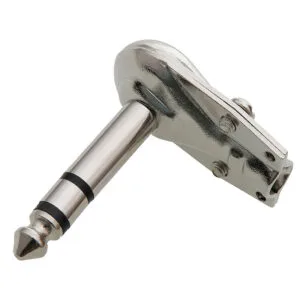 Ficha Jack 6.3mm Curva Macho Stereo