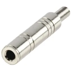 Ficha jack 6.3MM femea metalica stereo