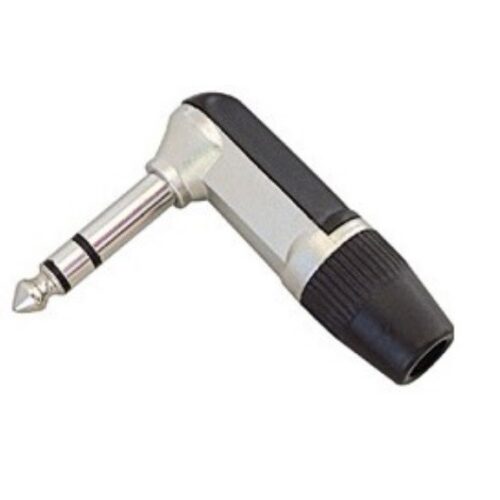 Ficha Jack 6.3mm Macho Stereo 90º