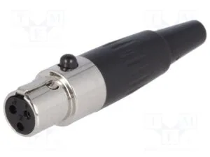 Conector mini XLR hembra de 3 pines