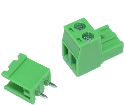 Ficha MSTB Macho / Fêmea 2 contactos para Circuito Impresso passo 5.08mm