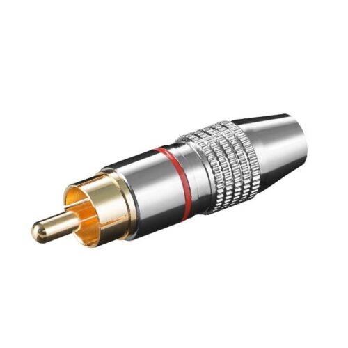 Ficha RCA Macho Cobre Qualidade - Vermelha