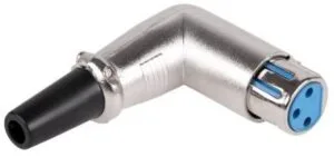 Enchufe curvo XLR hembra de 3 pines