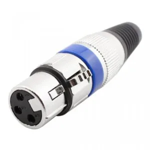 Ficha XLR Fêmea 3 Pinos Qualidade (tipo Neutrik)