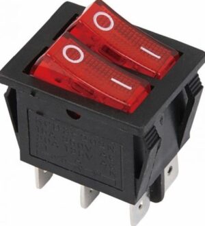 Interruptor Duplo 6 Pinos Luminoso