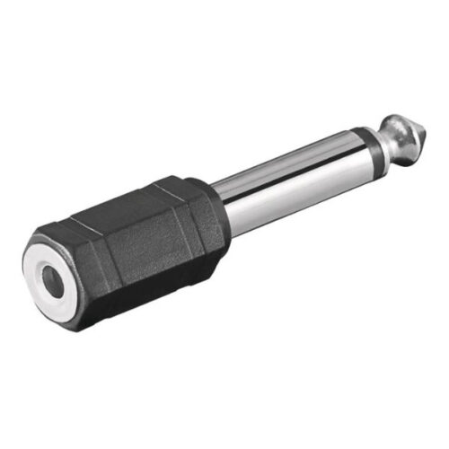 Ficha Adaptadora Jack 3.5mm Fêmea Mono - Jack 6.3mm Macho Mono