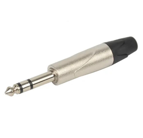 Ficha Jack 6.3mm Stereo Profissional (tipo Neutrik)